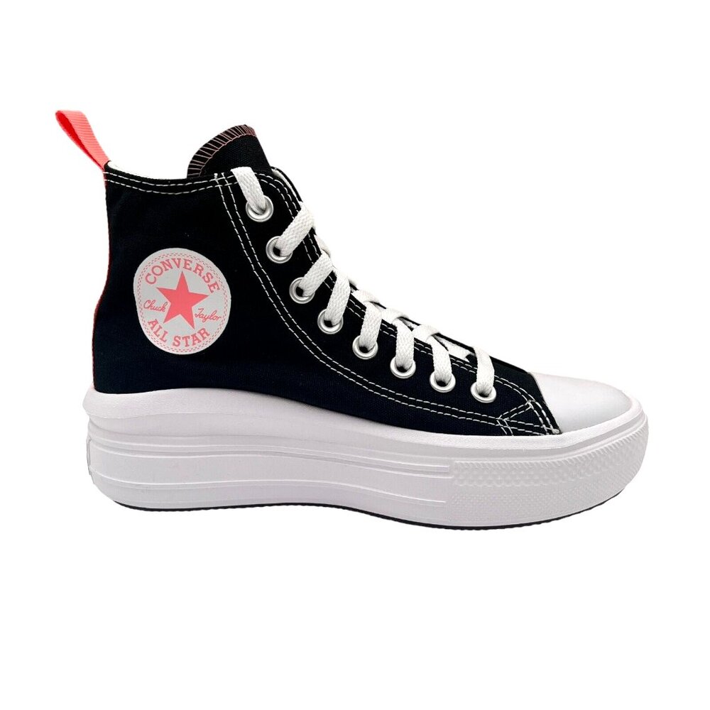 Converse Chuck Taylor All Star Move Youth Girls Platform Sneakers Size 6 Black - Picture 2 of 16